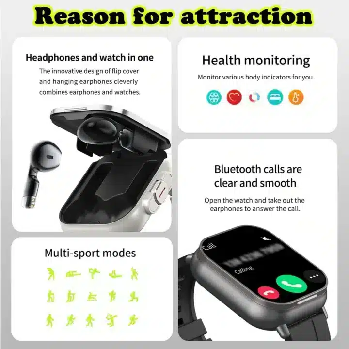 Men Watch GPS Track Heart Rate Monitor Play Music SmartWatch - Image 3